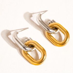 18K Double Chain Earring